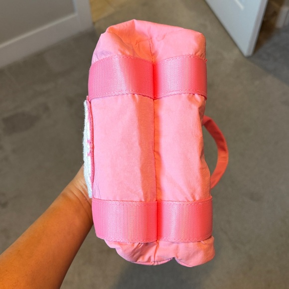 Adidas Trefoil Chenille Crossbody Bag- Bliss Pink/White - Picture 5 of 6